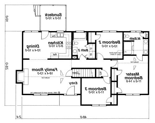Floor Plan image of DICKENS-B House Plan